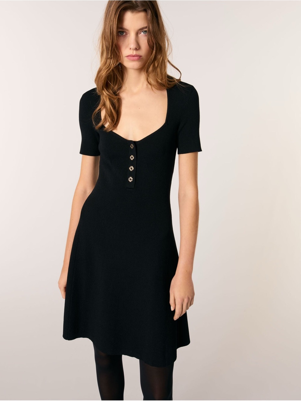 BN Maje Rib Knit Mini Dress